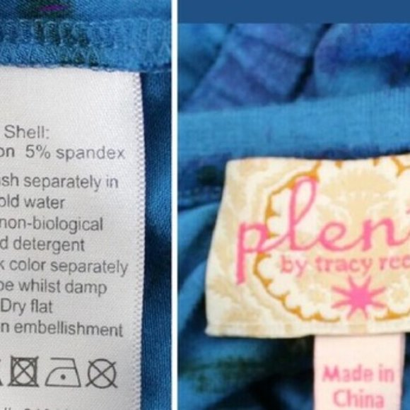 Anthropologie Plenty Blue Multi Striped Dress, L - Picture 4 of 4